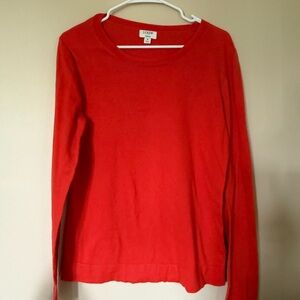 J. Crew Red Crew Neck Sweater